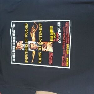 All Sport Vintage 90's Tee 007 James Bond black single stitch tee made in USA